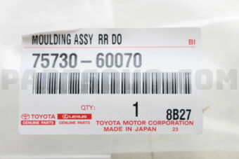 7573060070 MOULDING ASSY, REAR DOOR BELT, RH