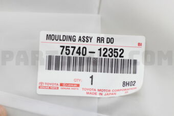 7574012352 MOULDING ASSY, REAR DOOR BELT, LH