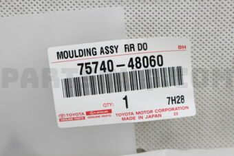 7574048060 MOULDING ASSY, REAR DOOR BELT, LH