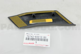 7574360010B0 MOULDING, REAR DOOR, OUTSIDE UPP