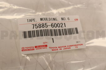 7588560021 Toyota TAPE, MOULDING, NO.6
