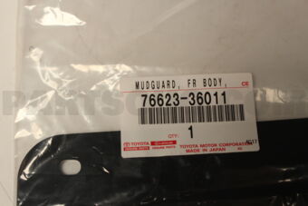 7662336011 Toyota MUDGUARD, FRONT BODY, REAR RH