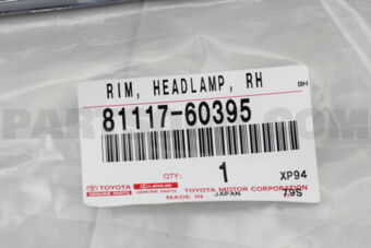 8111760395 RIM, HEADLAMP, RH
