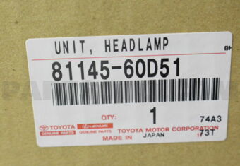 8114560D51 UNIT ASSY, HEADLAMP, RH