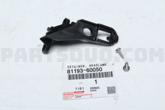 8119360050 RETAINER, HEADLAMP PROTECTOR, UPR RH