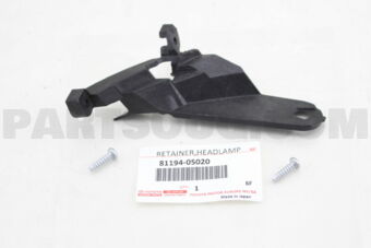 8119405020 RETAINER, HEADLAMP PROTECTOR, UPR 