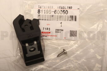 8119560050 Toyota RETAINER, HEADLAMP PROTECTOR, LWR RH