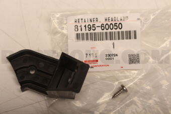 8119560050 Toyota RETAINER, HEADLAMP PROTECTOR, LWR RH