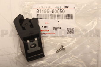 8119560050 Toyota RETAINER, HEADLAMP PROTECTOR, LWR RH