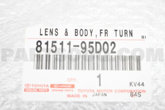 8151195D02 LENS, FRONT TURN SIGNAL LAMP, RH