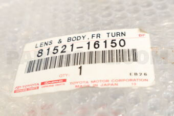 8152116150 Toyota LENS, FRONT TURN SIGNAL LAMP, LH