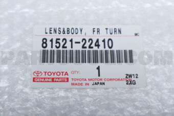 8152122410 Toyota LENS, FRONT TURN SIGNAL LAMP, LH