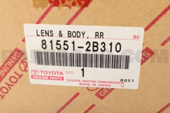 815512B310 LENS, REAR COMBINATION LAMP, RH
