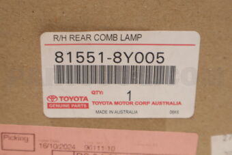815518Y005 Toyota LENS &amp; BODY, REAR COMBINATION LAMP, RH