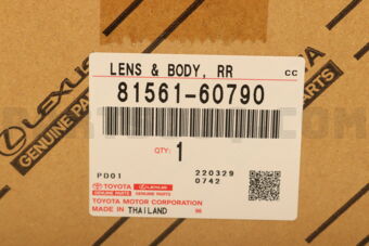 8156160790 LENS &amp; BODY, REAR COMBINATION 