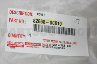 826680C010 Toyota COVER, CONNECTOR HOLDER BLOCK, UPPER