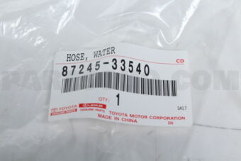 8724533540 HOSE, HEATER WATER, OUTLET