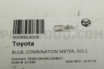 9009953009 BULB, COMBINATION METER, NO.1
