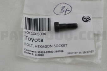 9011005004 BOLT, HEXAGON SOCKET
