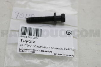 9011907009 BOLT(FOR CAMSHAFT BEARING CAP TO H