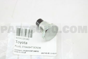 9034118040 PLUG (FOR REAR AXLE HOUSING DRAIN)