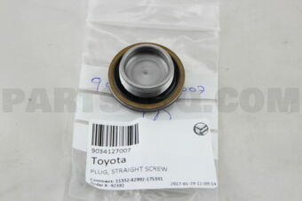 9034127007 PLUG, STRAIGHT SCREW(FOR TIMING GE