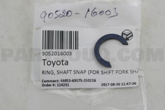 9052016003 RING, SHAFT SNAP (FOR SHIFT FORK S