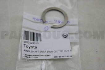 9052028010 RING, SHAFT SNAP (FOR CLUTCH HUB N