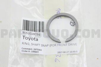 9052028036 RING, SHAFT SNAP (FOR FRONT DRIVE 