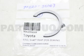 9052036008 RING, SHAFT SNAP (FOR BEARING)