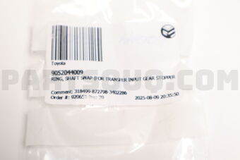 9052044009 Toyota RING, SHAFT SNAP (FOR TRANSFER INPUT GEAR STOPPER)