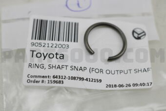 9052122003 RING, SHAFT SNAP (FOR OUTPUT SHAFT