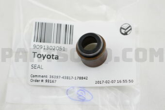 9091302051 SEAL OR RING, O(FOR VALVE STEM OIL