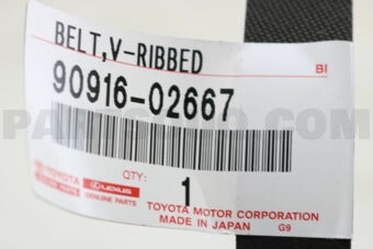 9091602667 BELT, V(FOR FAN & ALTERNATOR)