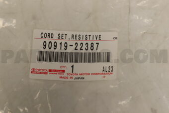 9091922387 CORD SET, COIL &amp; SPARK, W/RESI