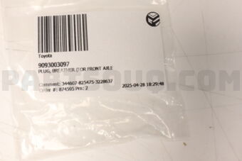9093003097 Toyota PLUG, BREATHER (FOR FRONT AXLE)