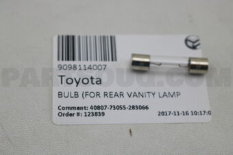 9098114007 BULB (FOR REAR VANITY LAMP)