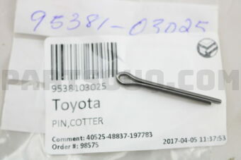 9538103025 PIN,COTTER