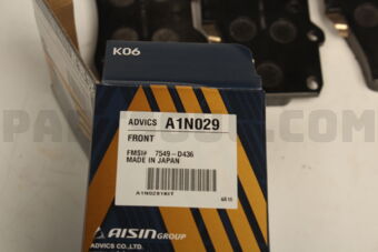 ADVICS A1N029 BRAKE PAD FRONT TO 04465-04010 HILUX 200502-201512 ADVICS
