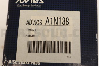 AISIN A1N138 BRAKE PAD INNOVA/KIJANG KUN40 2004-2016 FR