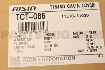 AISIN TCT086 TIMING CHAIN COVER TO 11310-31030 FJ CRUISER 201001-201412 AISIN