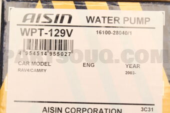 AISIN WPT129V WATER PUMP