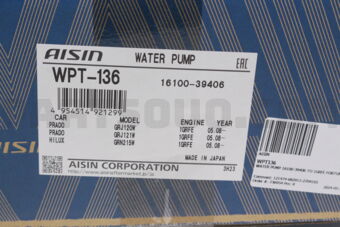 AISIN WPT136 WATER PUMP 16100-39406 TO 1GRFE FORTUNER 200507- AISIN
