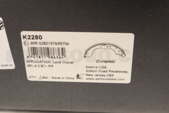 ASIMCO K2280 BRAKE SHOE, ASIMCO - F280-AS