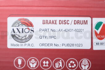 Axios 4243160201 BRAKE DISC - 1GR-FE