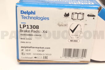 DELPHI LP1308 BRAKE PADS