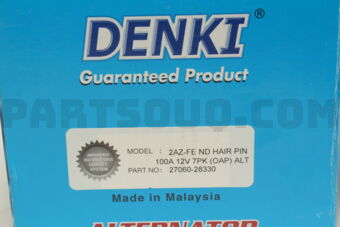 DENKI 2706028330 ALTERNATOR, 12V 100A 7PK, TOYOTA