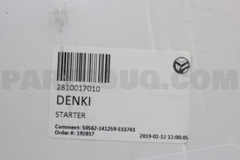 DENKI 2810017010 STARTER