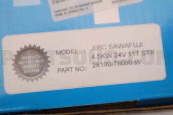 DENKI 2810078090 STARTER, 24V 4.5KW 11T, TOYOTA