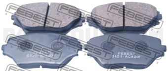 FEBEST 0101ACA20F PAD KIT, DISC BRAKE, FRONT
